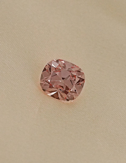 Fancy Vivid Pink Old Mine Cushion Cut Loose Diamond