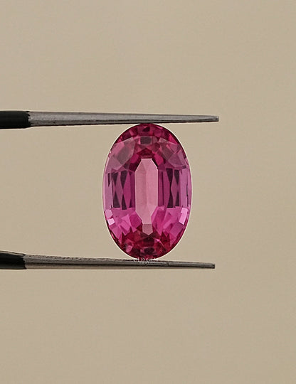 Pink Oval Lab Grown Loose Gemstone