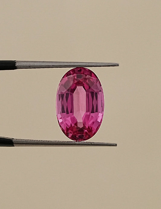 Pink Oval Lab Grown Loose Gemstone