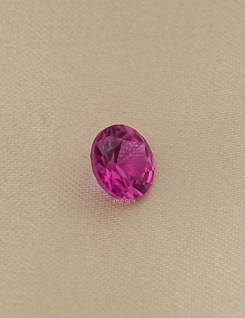 Pink Round Cut Lab Created Gemstone