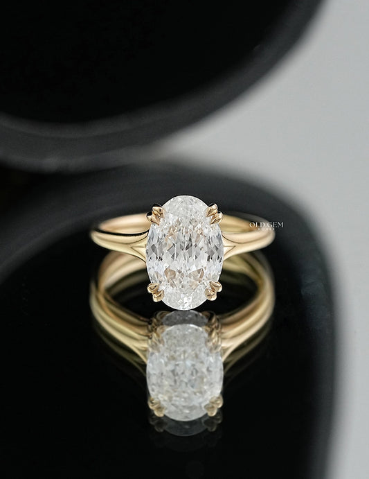 Portuguese Cut Oval Diamond Engagement Ring Engagement Ring