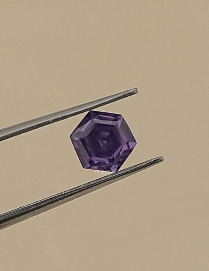 Purple Hexagon Semi Precious Gemstone