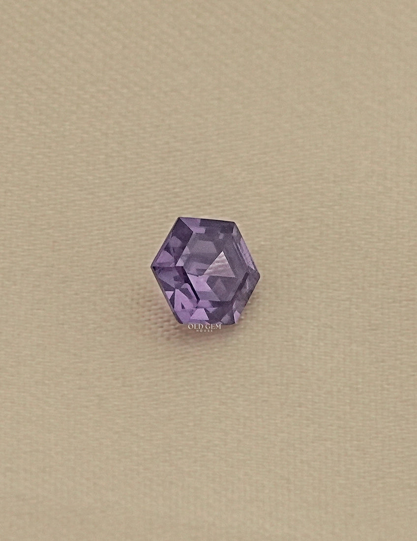 Purple Hexagon Semi Precious Gemstone