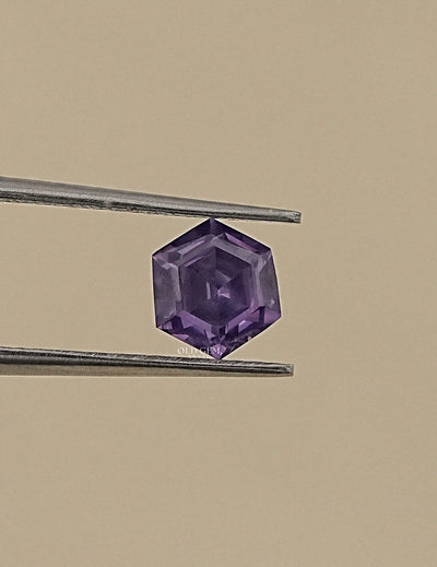 Purple Hexagon Shape Loose Gemstone