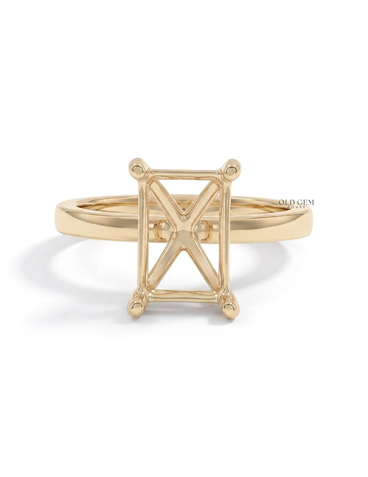 Radiant Cut Semi Mount Engagement Ring Engagement Ring
