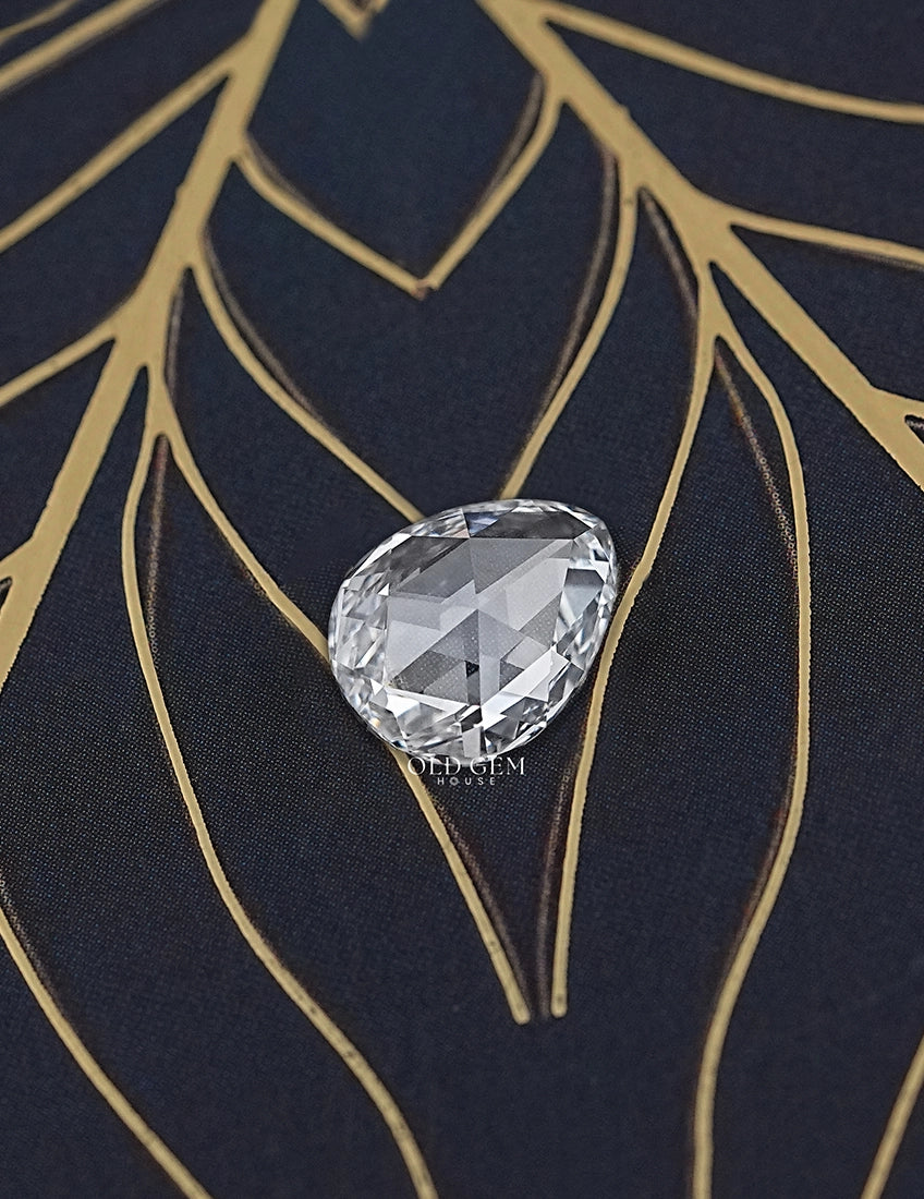 2.50 Carat Rose Cut Egg Shape Loose Diamond Lab Grown Diamond