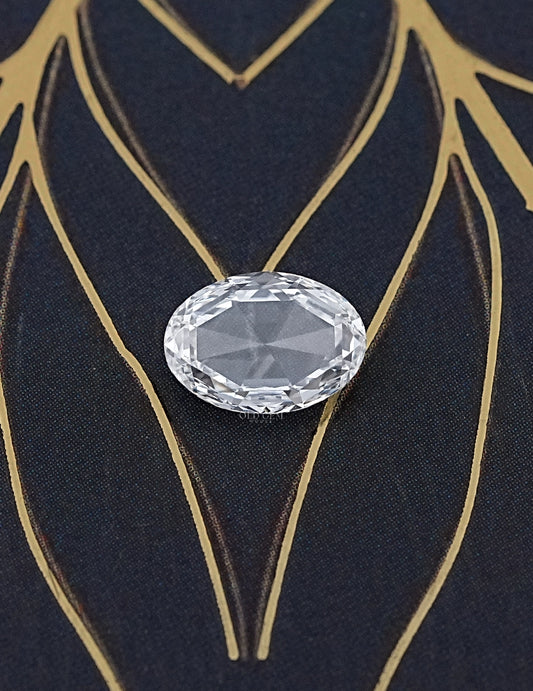 Certified Rose Cut Oval Lab Grown Diamond Lab Grown Diamond