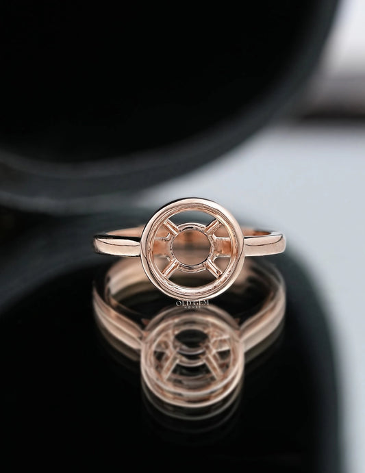 Rose Gold Plated Semi Mount Engagement Ring Engagement Ring