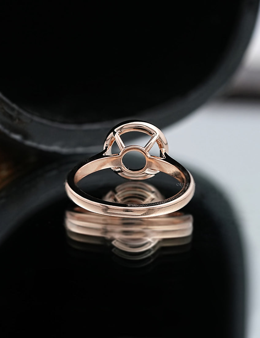 Rose Gold Plated Semi Mount Engagement Ring Engagement Ring