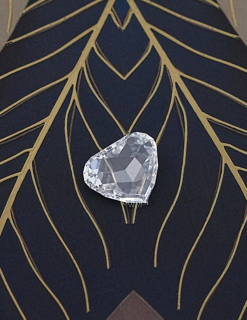 Rose Cut Heart Shape Lab Grown Diamond