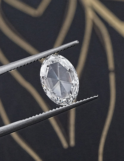 Rose Cut Oval Lab Diamond Lab Grown Diamond