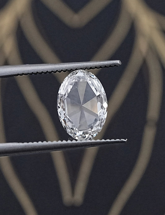 Rose Cut Oval Lab Diamond Lab Grown Diamond