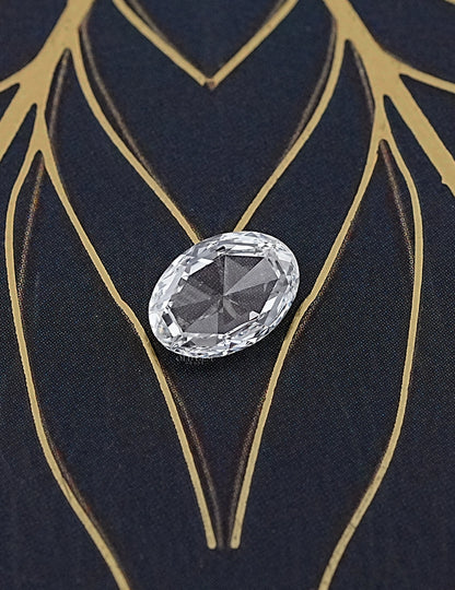 Rose Cut Oval Lab Diamond Lab Grown Diamond