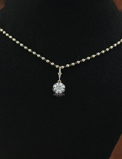 Round Cut Lab Diamond Ball Chain Necklace Necklaces