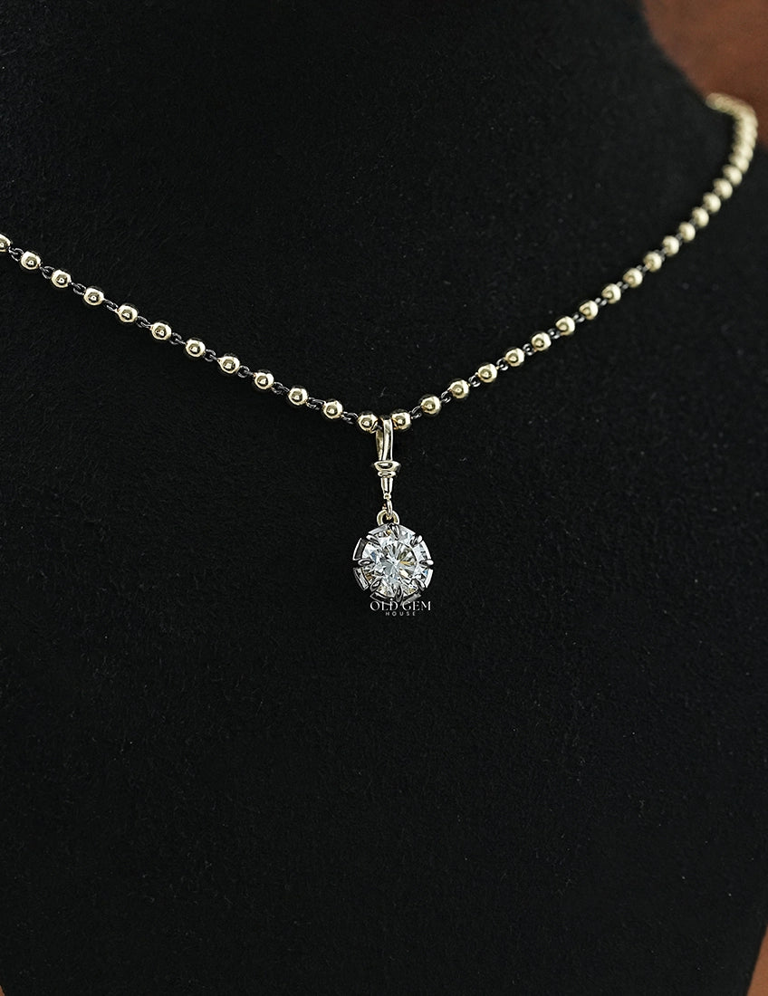 Round Cut Lab Diamond Ball Chain Necklace Necklaces