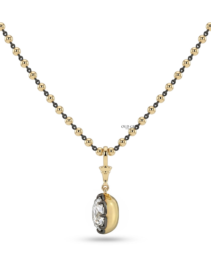 Round Cut Lab Diamond Ball Chain Necklace Necklaces