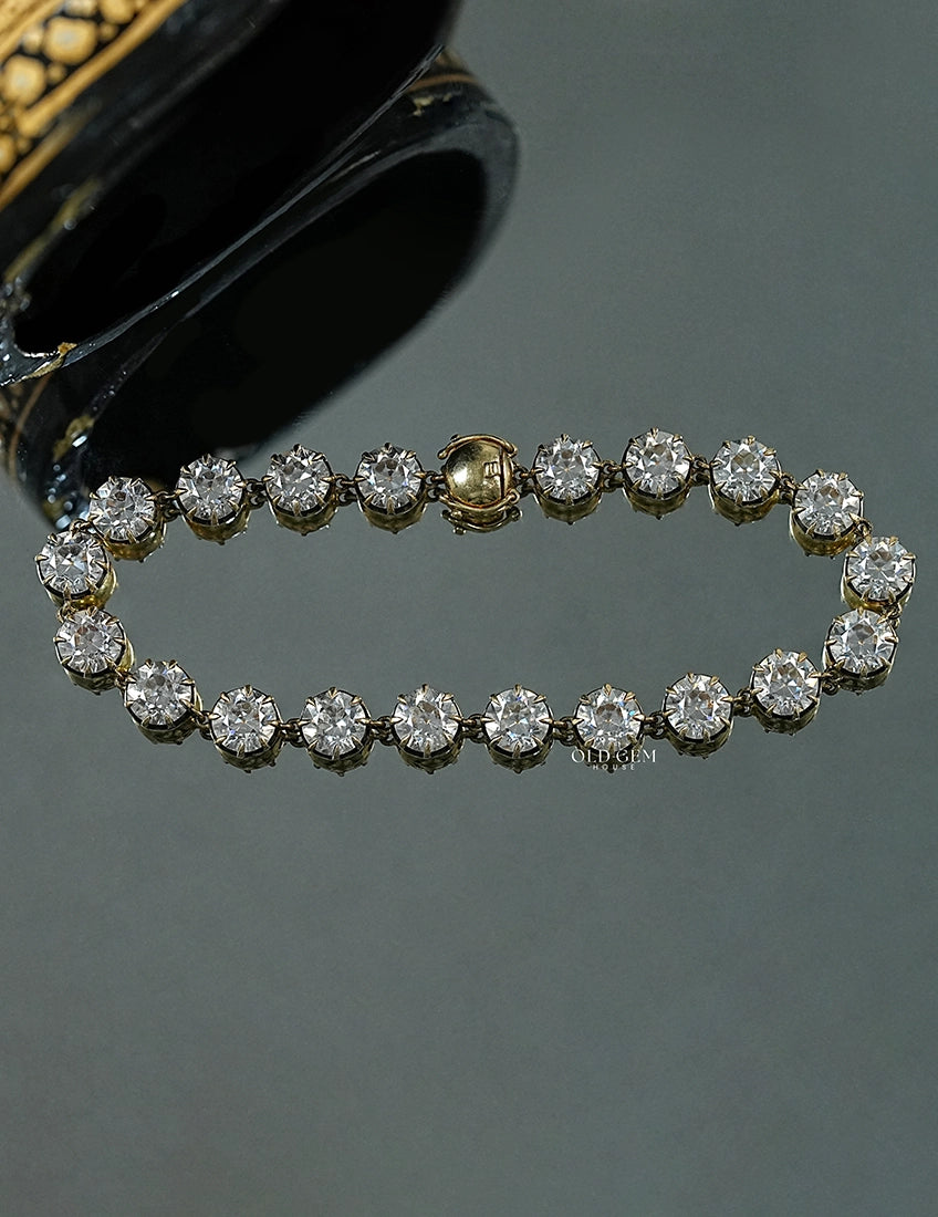 Old European Cut Diamond Tennis Bracelet