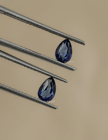 Pear Shape Blue Sapphire Gemstone Pairs Gemstone