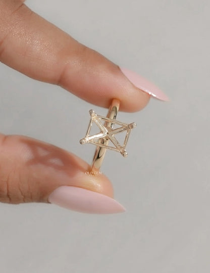 Radiant Cut Semi Mount Engagement Ring Engagement Ring
