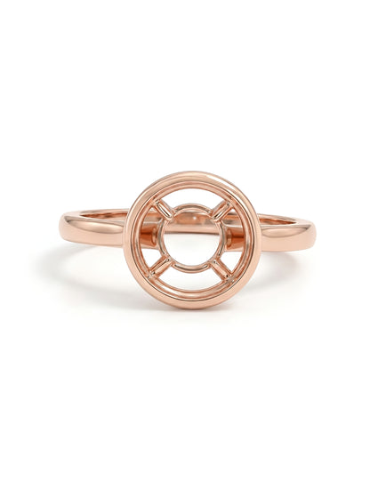 Rose Gold Plated Semi Mount Engagement Ring Engagement Ring