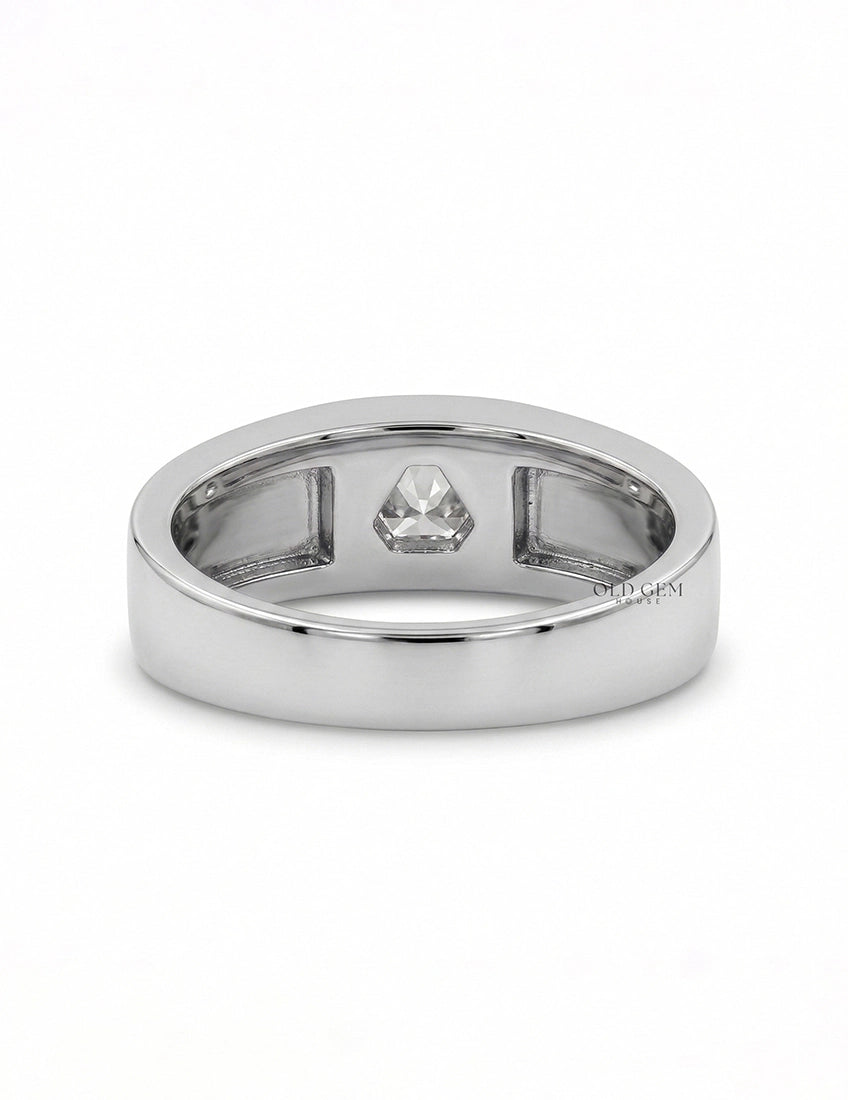 Shield Cut Lab Diamond Men`s Wedding Band Men's Jewelry