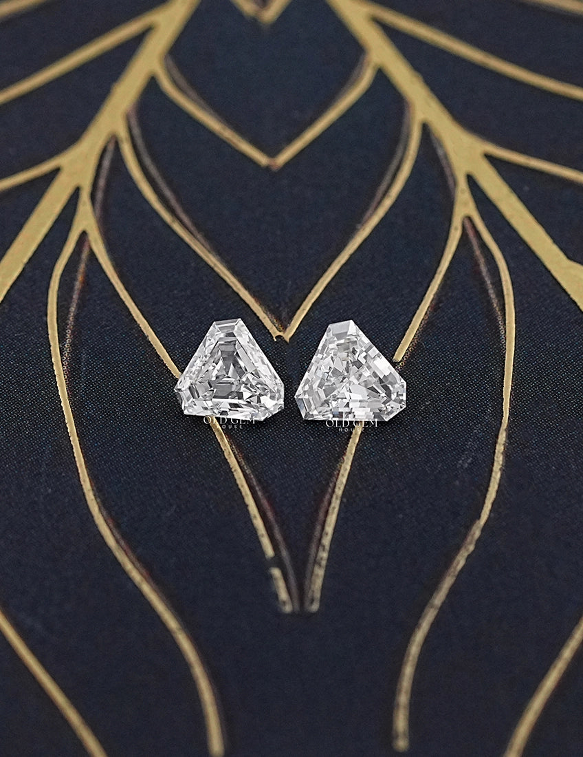 Shield Cut Lab Grown Loose Diamond Matching Pair