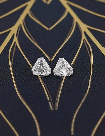 Shield Cut Lab Grown Loose Diamond Matching Pair