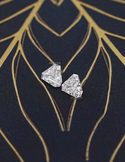 Shield Cut Lab Grown Loose Diamond Matching Pair