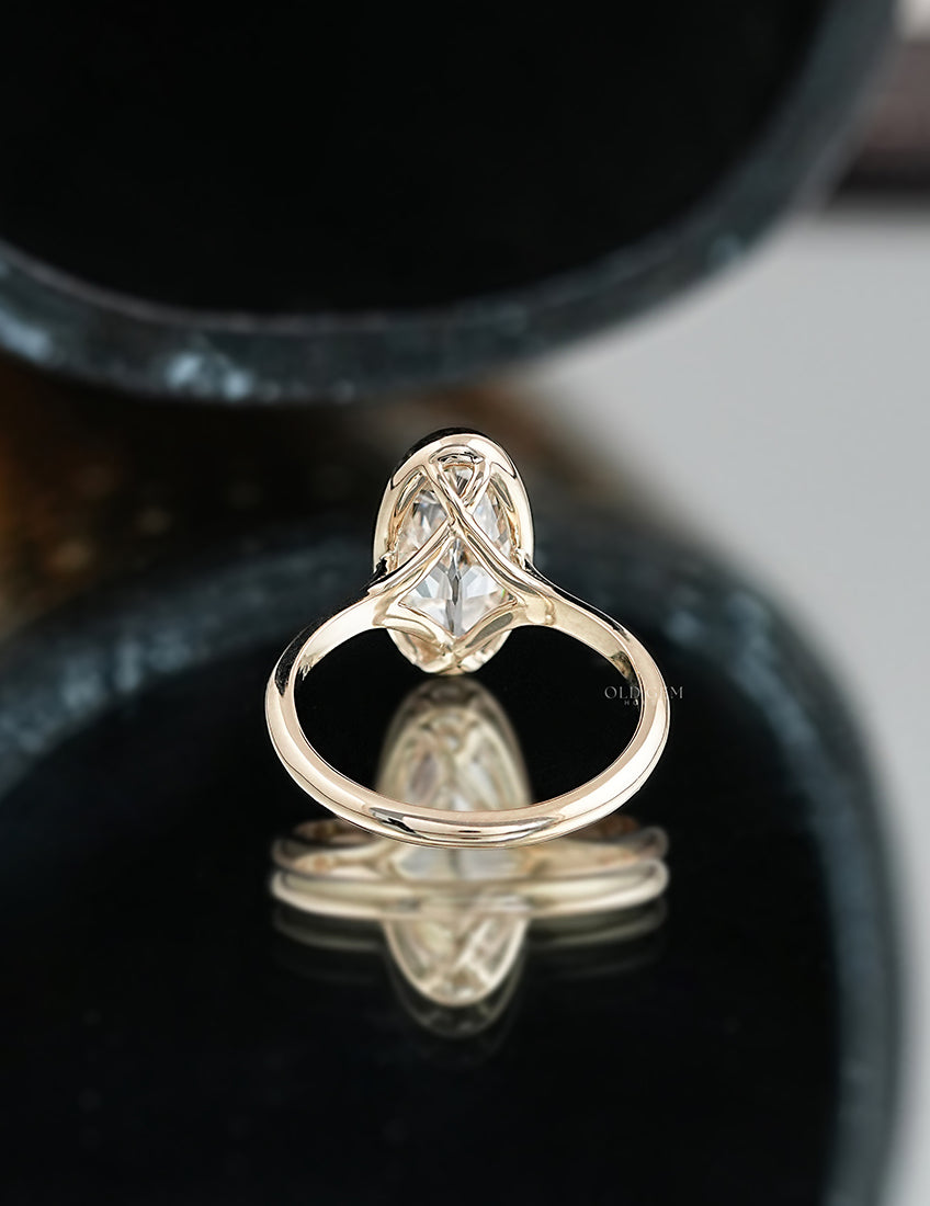 Mid Century Old Mine Moval Cut Engagement Ring Engagement Ring