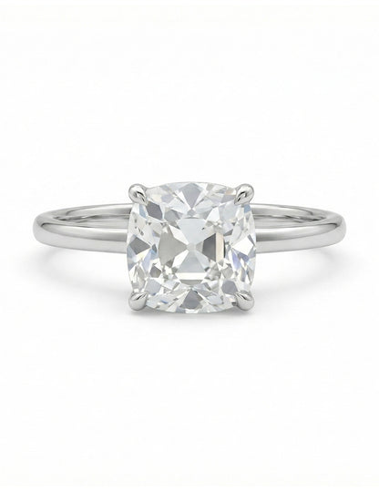 Mid Century Old Mine Square Cushion Cut Engagement Ring Engagement Ring