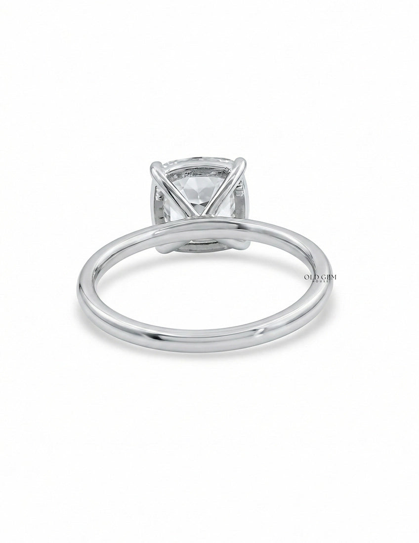Mid Century Old Mine Square Cushion Cut Engagement Ring Engagement Ring