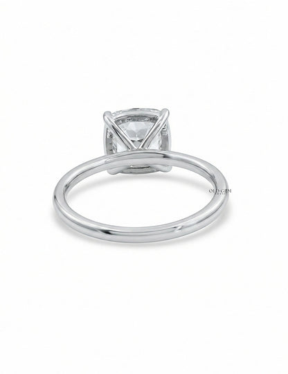 Mid Century Old Mine Square Cushion Cut Engagement Ring Engagement Ring