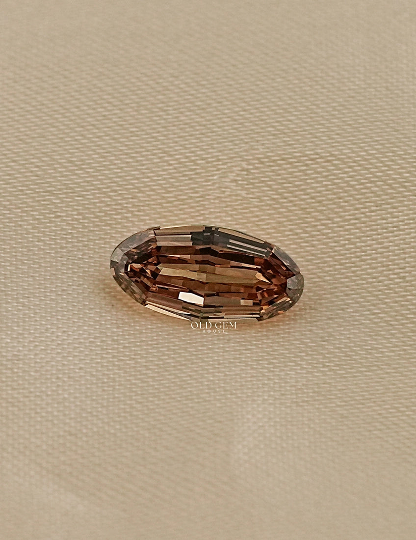 Step Cut Moval Lab Loose Champagne Diamond Lab Grown Diamond