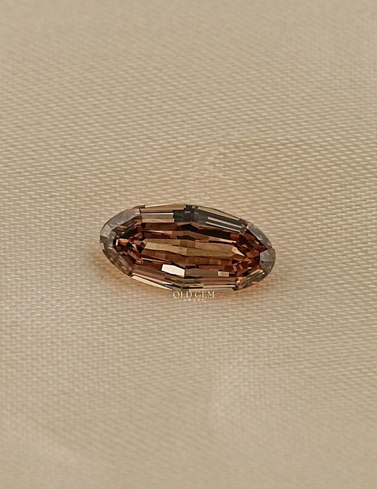 Step Cut Moval Lab Loose Champagne Diamond Lab Grown Diamond