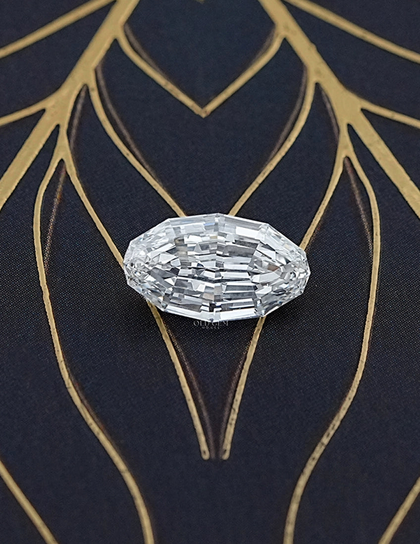 Step Cut Oval Lab Grown Loose Diamond Lab Grown Diamond