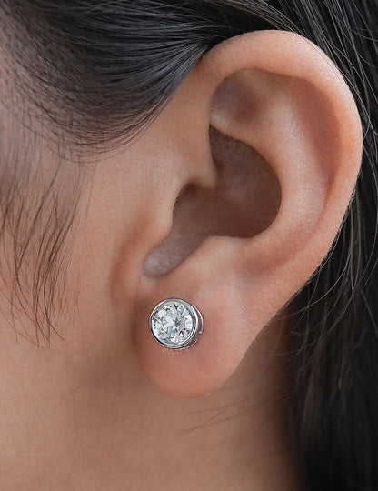 Old Cut Round Bezel Stud