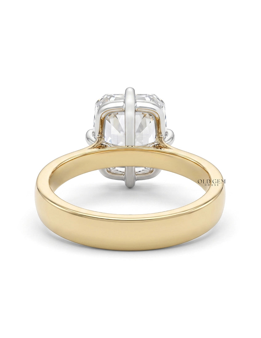 Old Mine Cushion Cut Solitaire Ring Georgian Era Engagement Ring