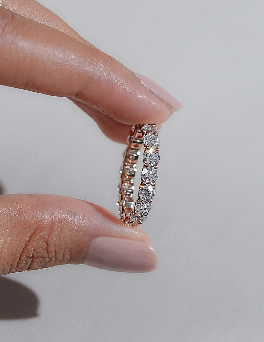 Old European Round Diamond Eternity Wedding Band Wedding Band