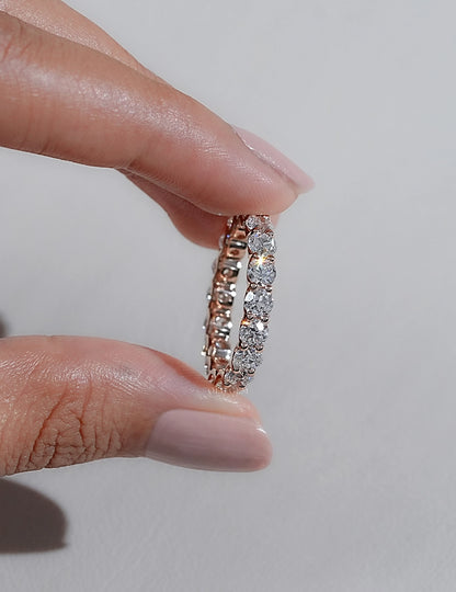 Old European Round Diamond Eternity Wedding Band Wedding Band