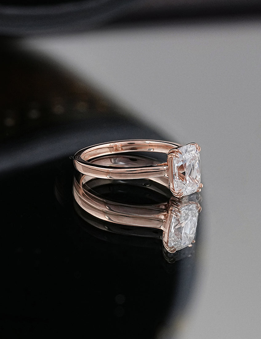 Old Mine Cushion Cut Ring