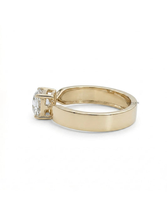 1 CT Vintage Allure Cushion Solo Diamond Ring For Him Men's Jewelry