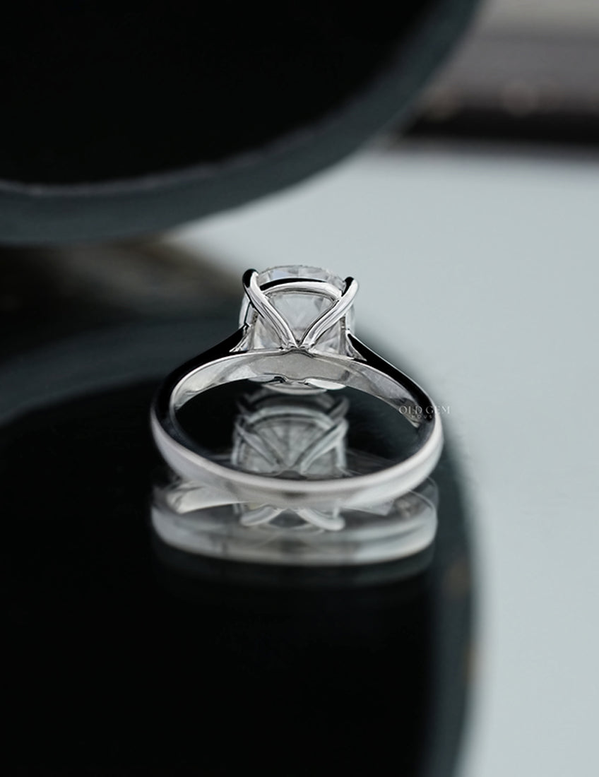 Old Mine Cushion Cut Solitaire Ring